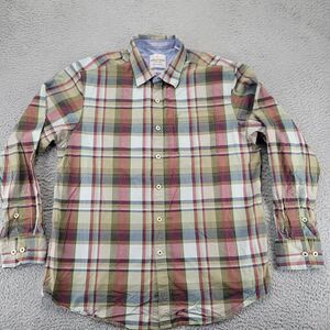 Tommy Bahama Shirt Mens Large Green Plaid Island Modern Fit Long Sleeve ButtonUp